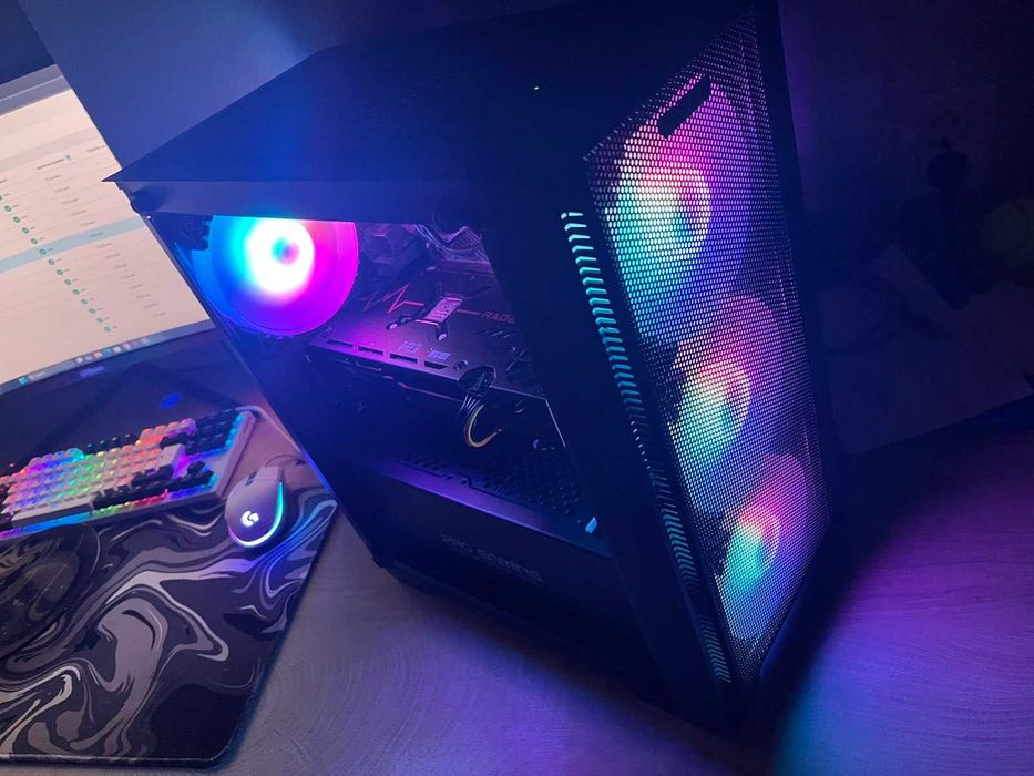 Геймърски компютър RX 6600 XT / i3-10100F / 16GB RAM / 750GB SSD / Win 11 Pro