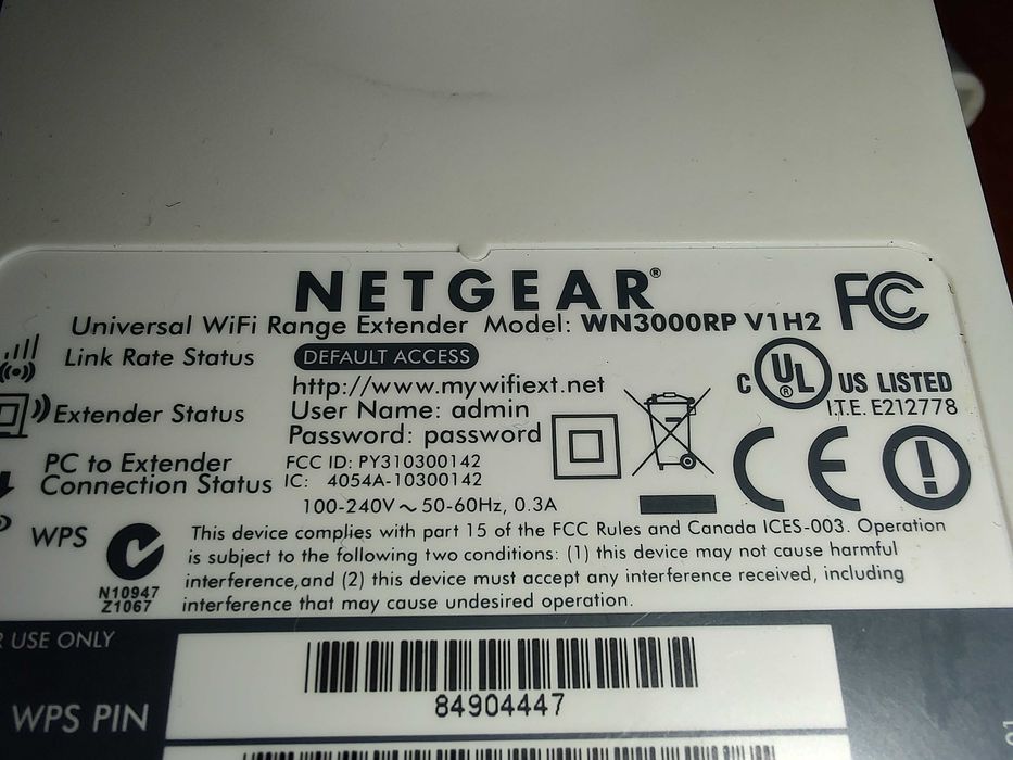 Range Extender Wireless N 300Mbps NetGear WN3000RP Internet