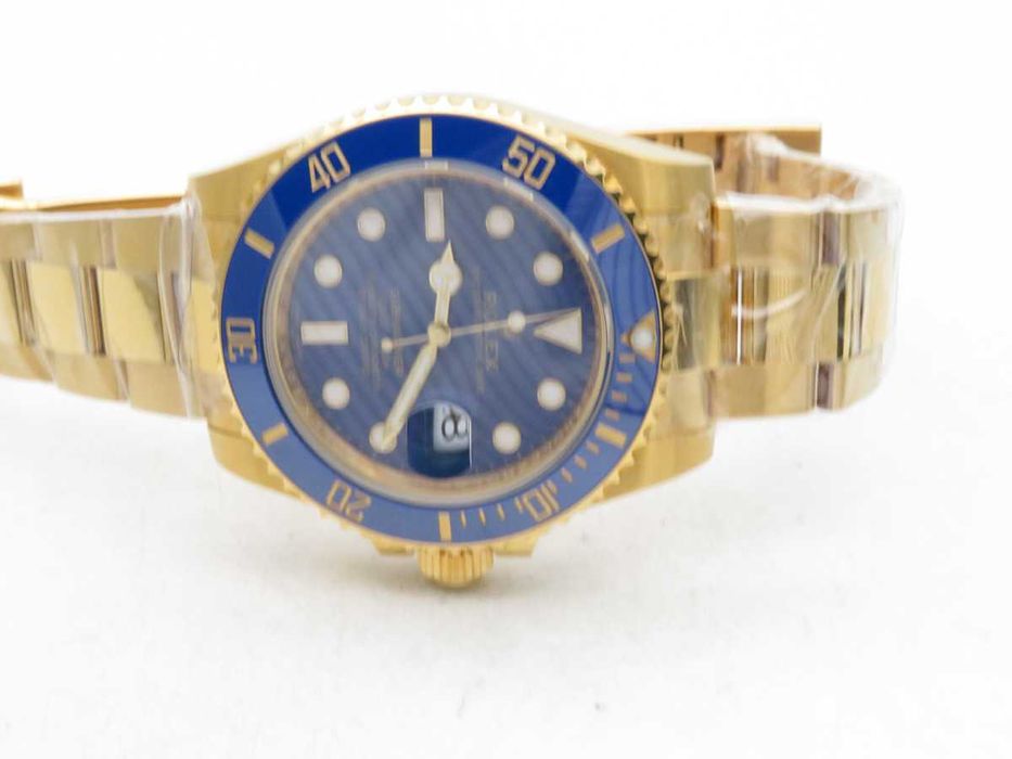 Rolex Submariner 116618LB – жълто злато, син циферблат, керамичен безел – реални снимки