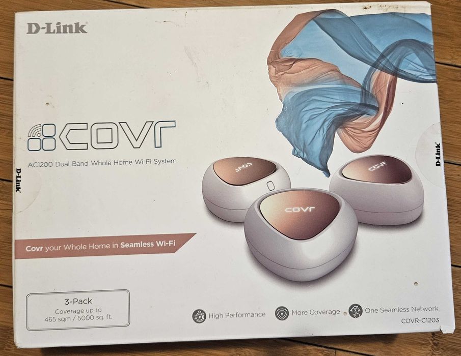 Router Wi-Fi Mesh D-Link COVR-C1203, 3-Pack, AC1200, Gigabit