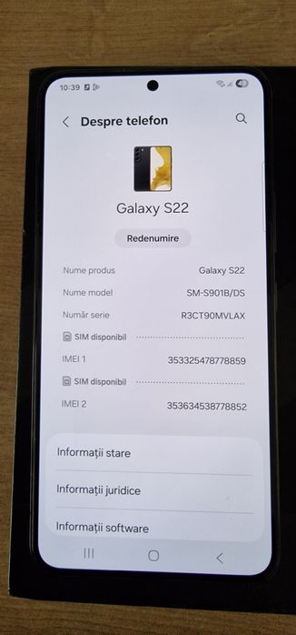 Samsung s22 128gb pret 750 fix