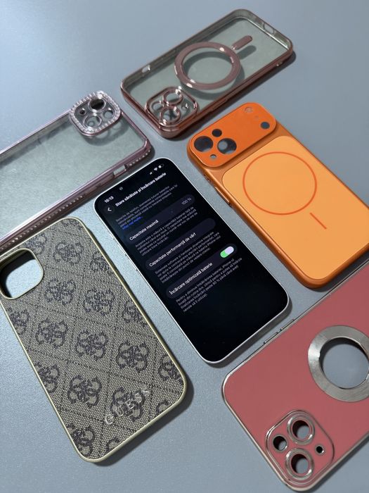Iphone 13 128gb pink 100% baterie cu 5 huse