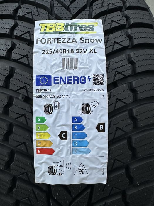 Нови Зимни Гуми TBB TIRES FORTEZZA SNOW 225/40R18 92V XL БОРД 2254018
