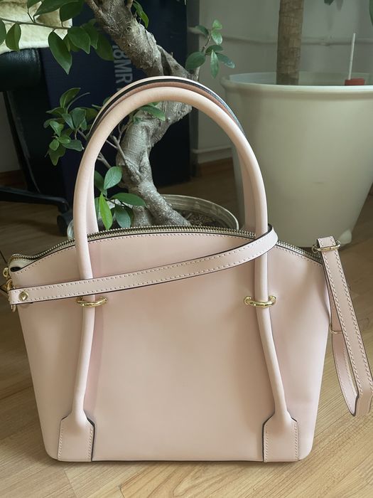 Geanta piele roz pastel
