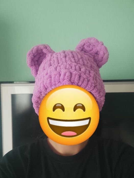 Шапка с ушками медвежонка