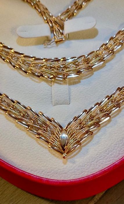 Золотой комплект СССР  "Елочка" 583 проба