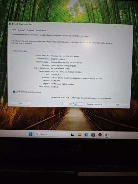 Amanet Lucky Gold\Asus TufGaming i5-11400H nVidia 2050 Factura/Garanti