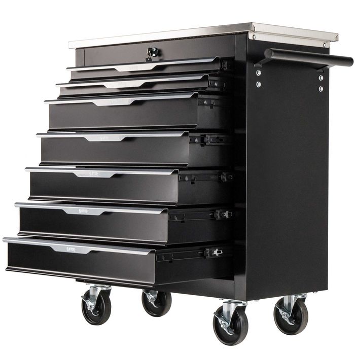 Dulap de scule cu 7 sertare, blat inox