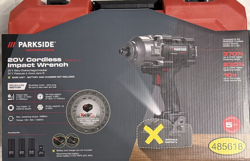 Parkside performance impact wrench 1898 NM
