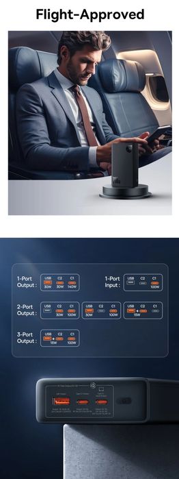 Baseus Adaman 140W / 24000mAh Power Bank for MacBook/Laptop/Ultrabook