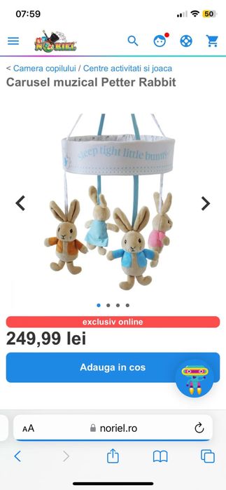 Carusel muzical Petter Rabbit