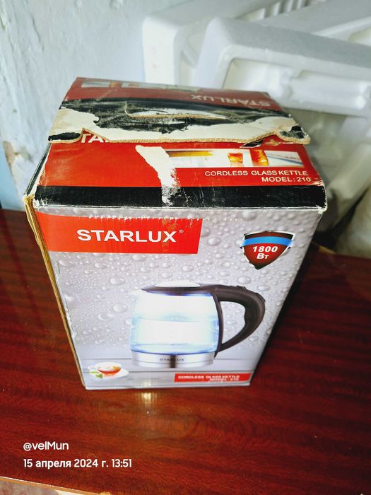 НОВОГОДНИЕ скидки! Электрический чайник Starlux 1.8l