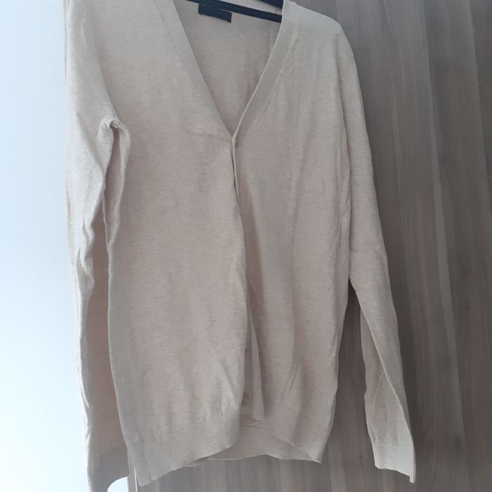 Bluza cu nasturi din bumbac Asos crem