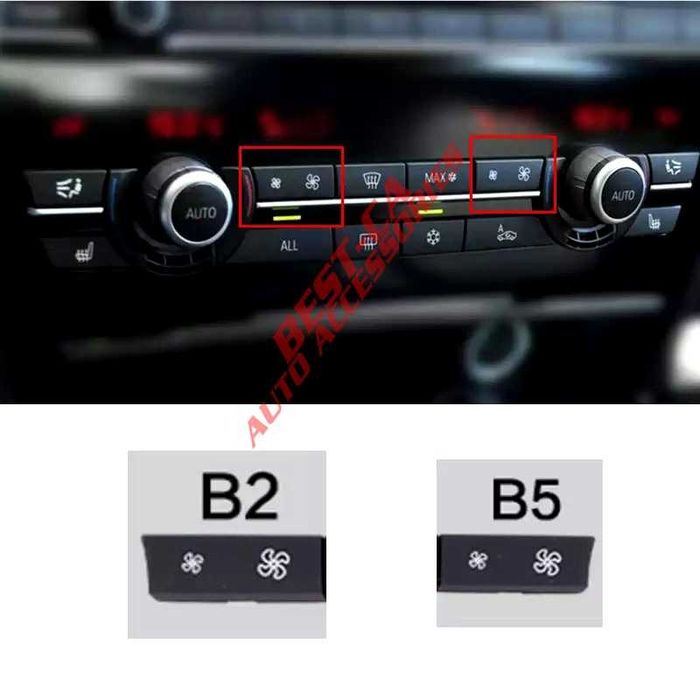 Комплект бутони за климатроник (2броя) за BMW 5,6,7 серия