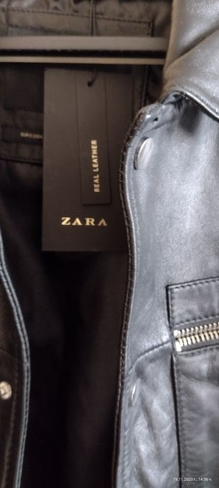 Мъжко кожено яке ZARA