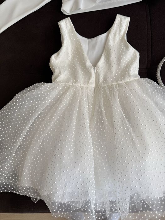 Марков комплект за кръщене (рокля Petite Fleur) 92-98см