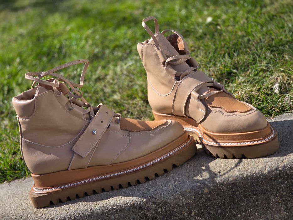 Ghete NOI Mihaela Glavan - Acid Cloud Bej, marimea 38