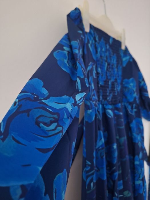 Ефирна синя  рокля