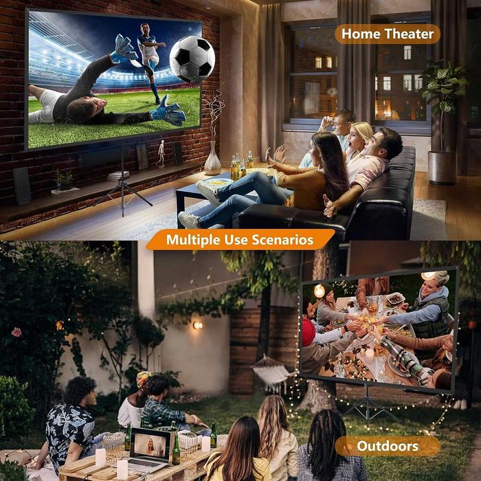 Ecran de proiectie cu trepied Excelimage 90 inchi, 16:9,4K HD