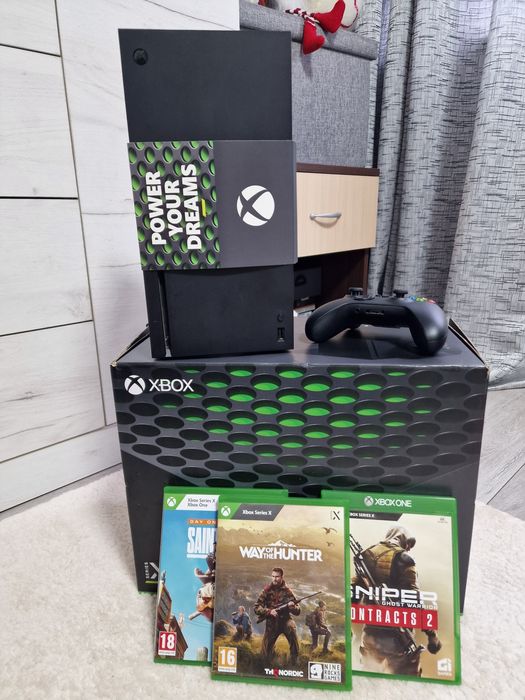 Consola Xbox Series X 1TB SSD, Controller  + 3 Jocuri + Statie