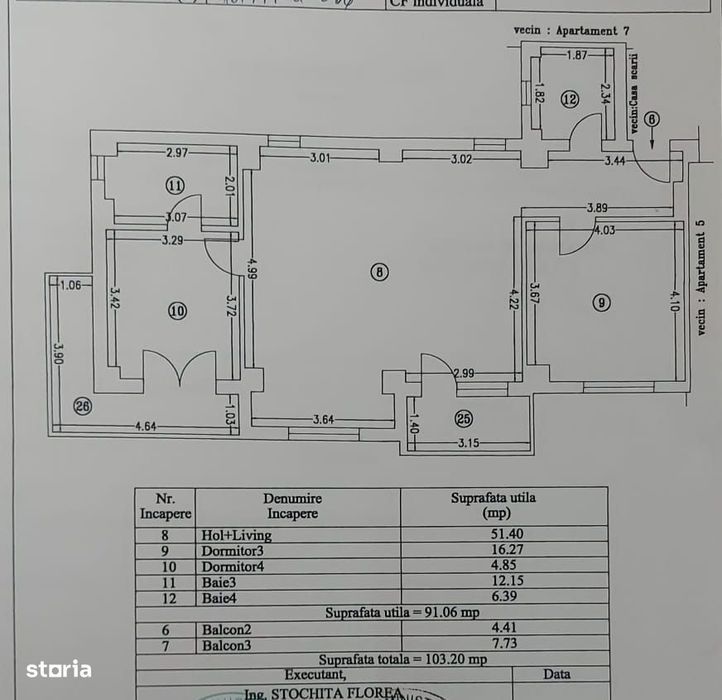 De vânzare apartament 3 camere statiunea Mamaia, zona Butoaie