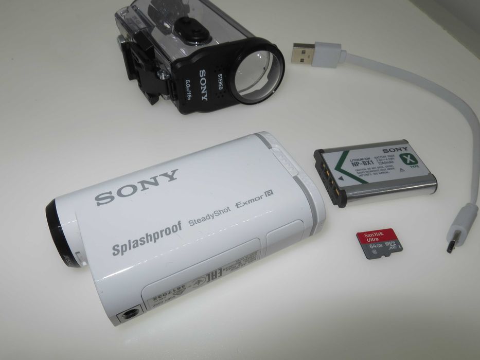 Sony HDR-AS200V мини екшън камера action camera като нова с подводен