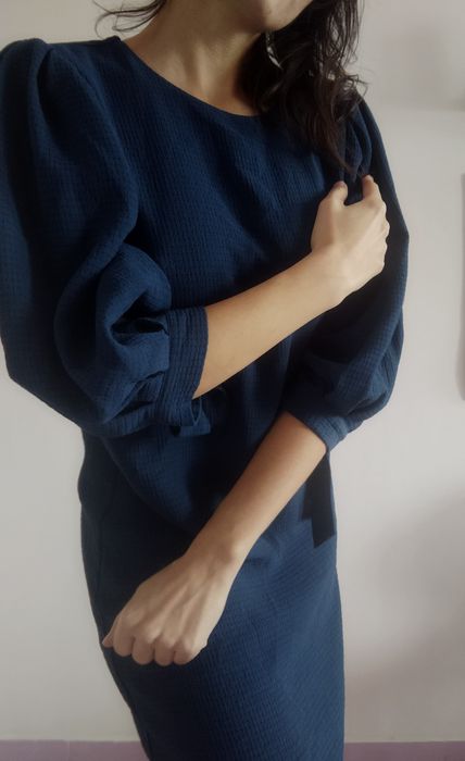 H&M Синя стилна рокля