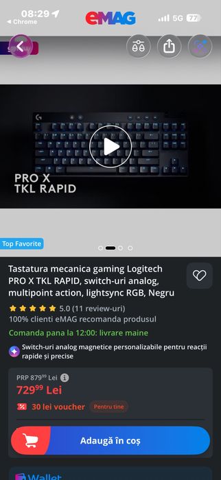Logitech G PRO X TKL RAPID | NOUĂ | Rapid Trigger | CS2