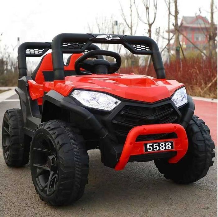 Masinuta electrica pentru copii Nichiduta 12V Off Road Race Red cu telecomanda 2.4G,faruri cu lumini LED, sunete,muzica