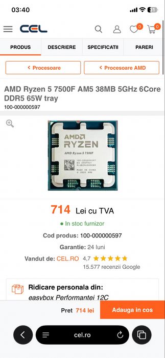 Ryzen 5 7500f 5.0mhz