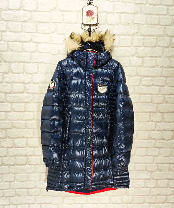 Bergans Оригинално дамско пухено дълго яке Parka с качулка размер М