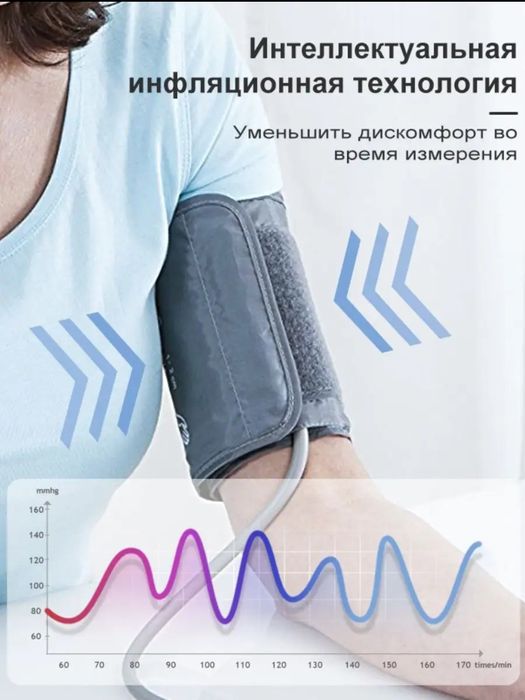 Автоматический тонометр цифровой манжета. Говорящий на русском языке