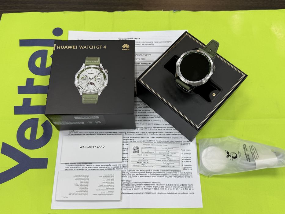 46mm Huawei watch GT 4 Yettel Гаранция 2025 Green
