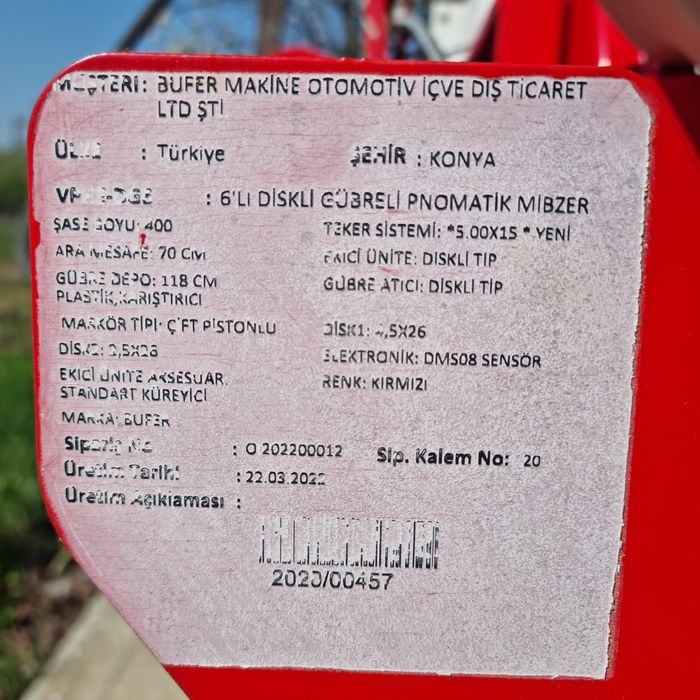 Semanatoare Bufer 6 rânduri, porumb, Floarea soarelui