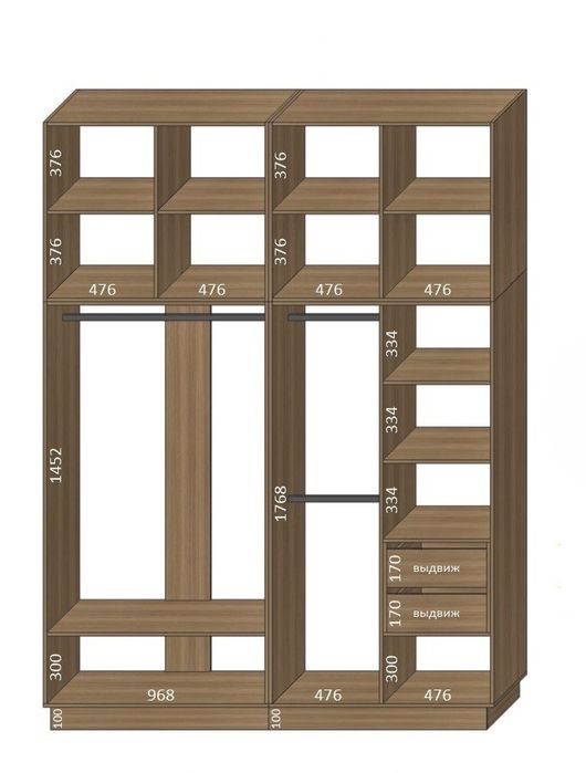 Распашные шкафы Лимончелло