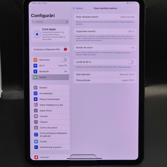 Hope Amanet P8 Ipad Pro 11 M4 256 Gb 100%