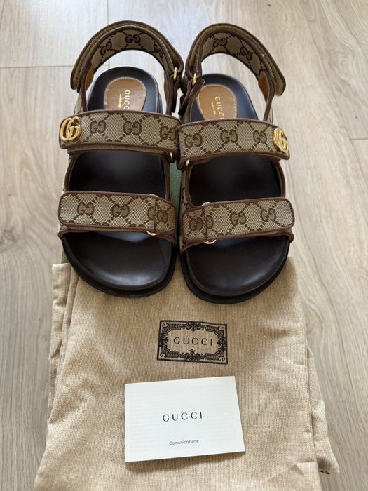 Gucci Supreme canvas sandals