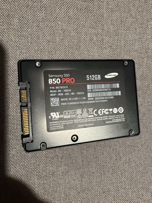 Samsung SSD 850 PRO 512 MB