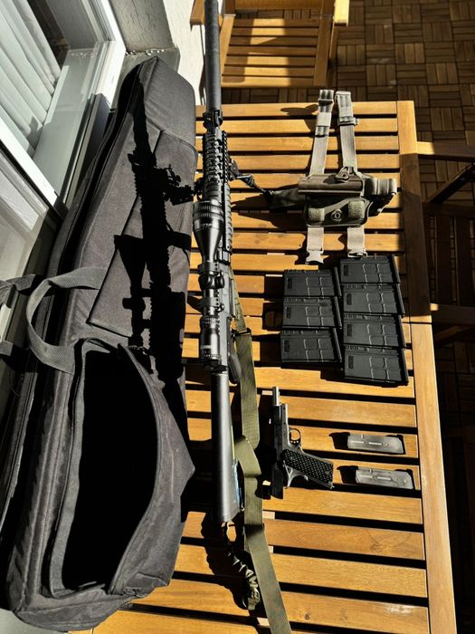 Replica Airsoft G&G SR-25 DMR (AEG) Upgradată