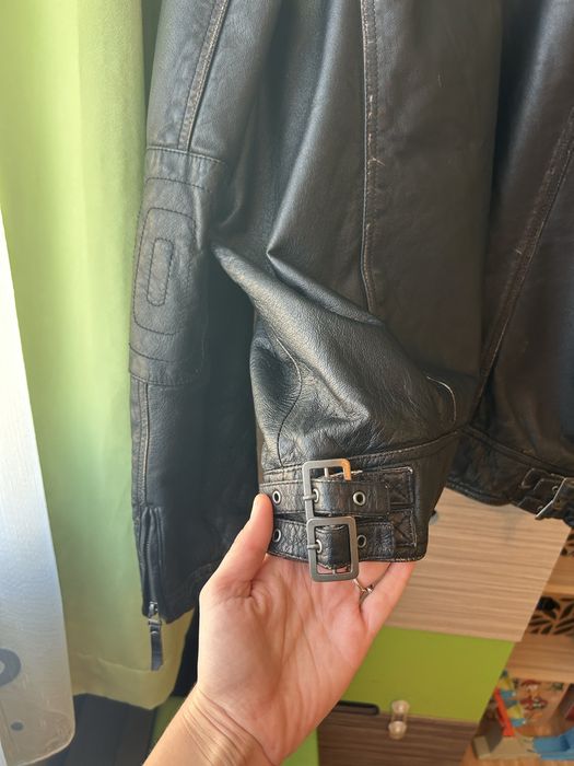 Кожено яке от естествена телешка кожа Tom Tailor със захабен ефект