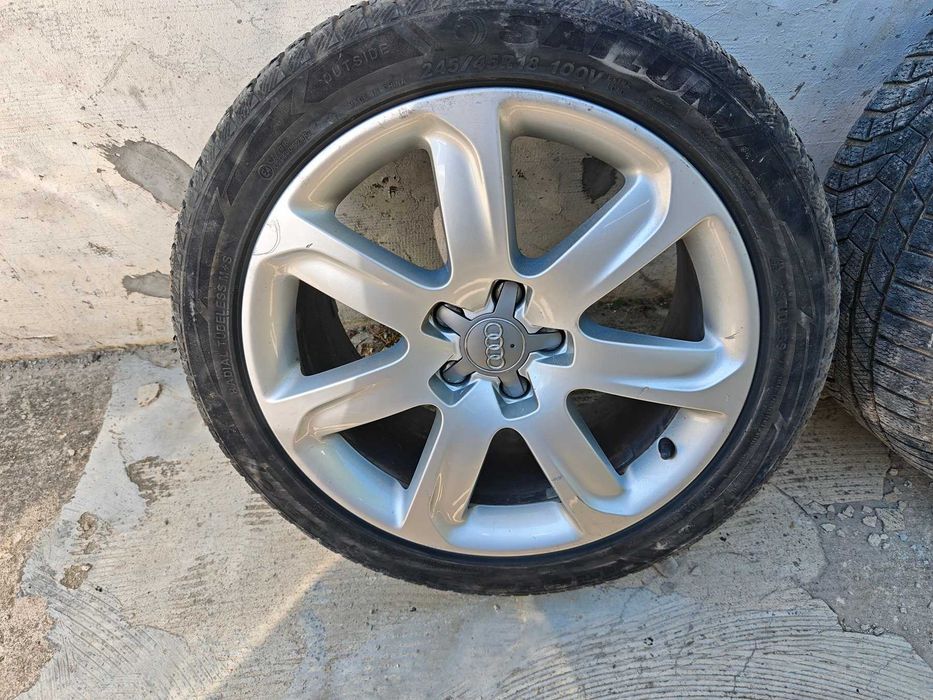 18 5х112 8.5ж ет32 лети джанти 4G8 601 025 AG за Ауди с гуми 245 45 18 Audi 5x112 8.5j et32 66.6mm