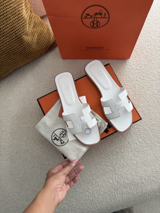 Papuci hermes dama piele naturala
