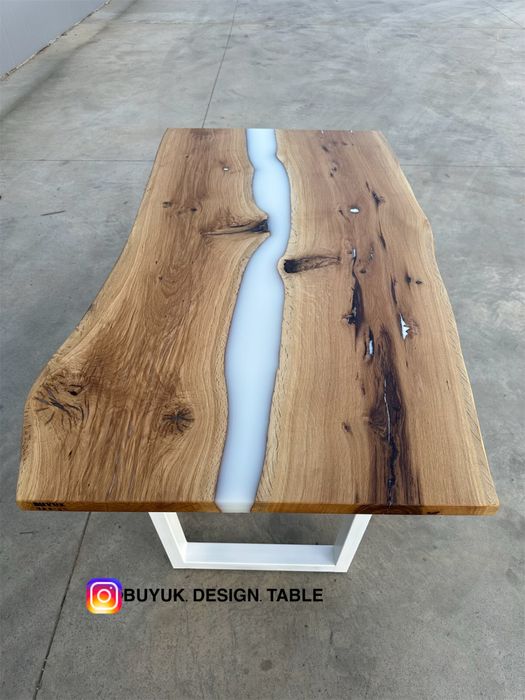 Изработка на маса плот от орех дъб маслина и епоксидна смола