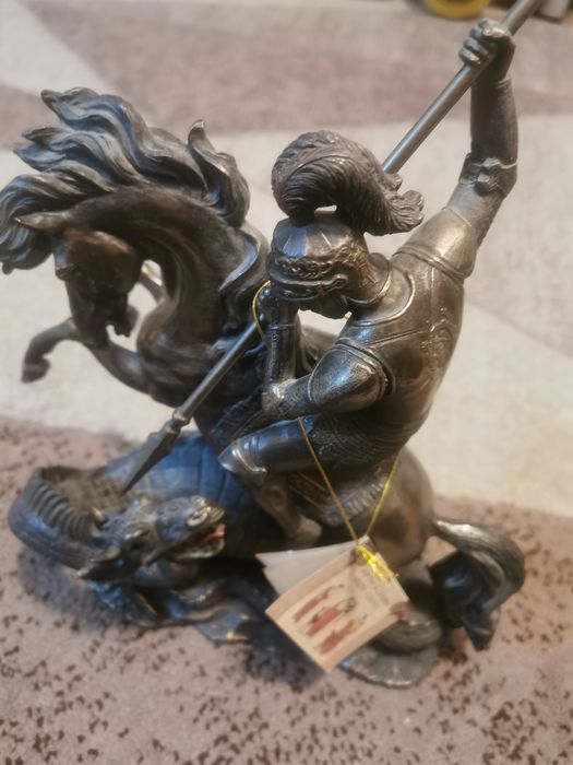 Statueta Sf Gheorghe bronz