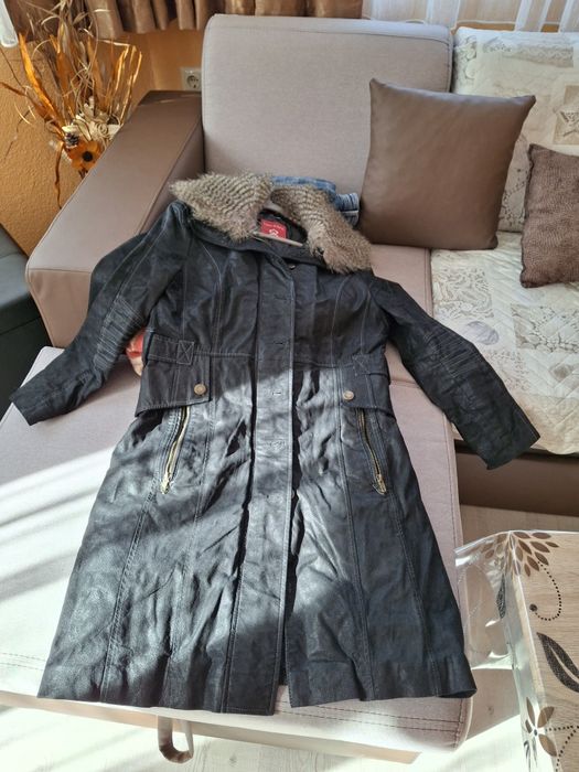 Палто  естествена кожа