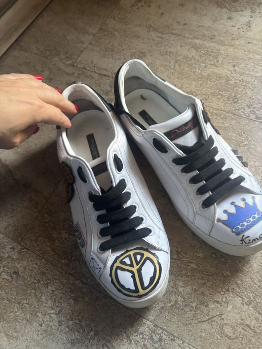 Кожени кецове portofino Dolce & Gabbana