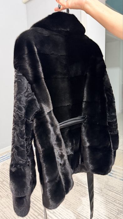 Норковая+каракулевая шуба