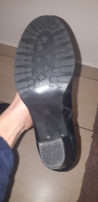 Cizme damă cu toc din piele ecologică marimea 36