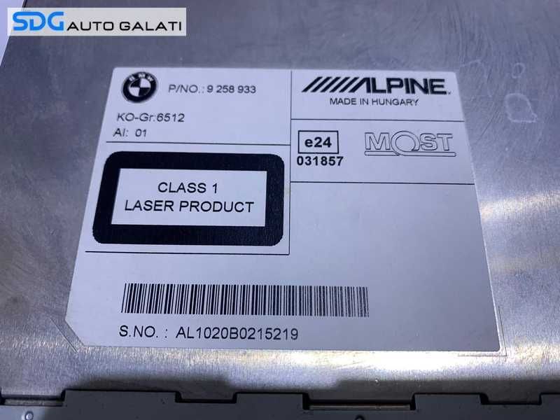 Unitate Radio CD Player Navigatie CIC Alpine BMW Seria 5 F10 F11 2010 - 2016 Cod 9258933  [L5615]