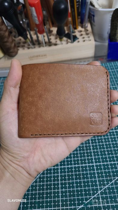 PUEBLO bifold Italian leather cardholder